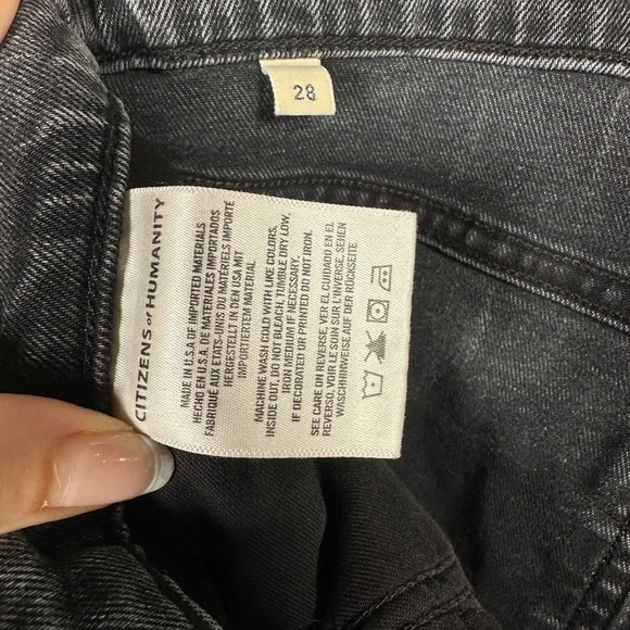 Citizens of Humanity cropped slim fit denim Premium Vintage Elsa jeans 28 black - Picture 8 of 11